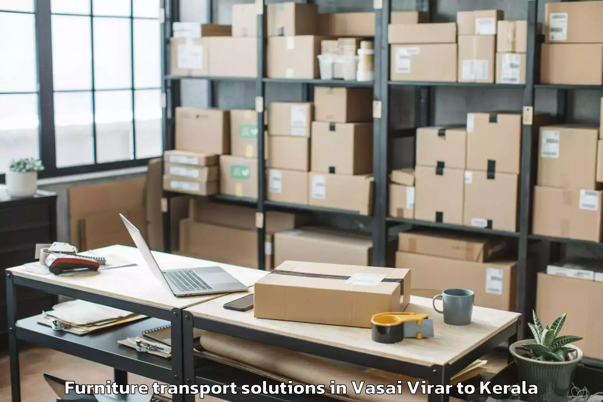 Trusted Vasai Virar to Alappuzha Furniture Transport Solutions